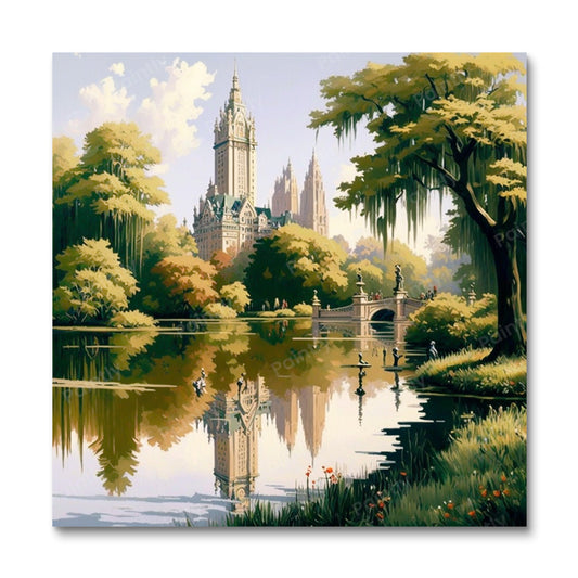 Central Park, New York I (diamond painting)