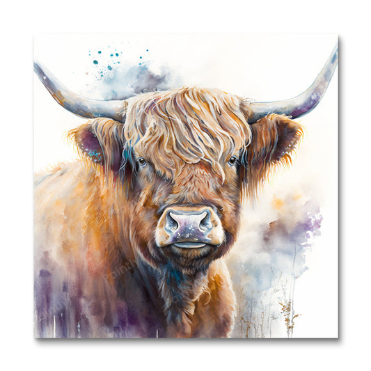 Gracieuze Highland Cow I (Diamond Painting)
