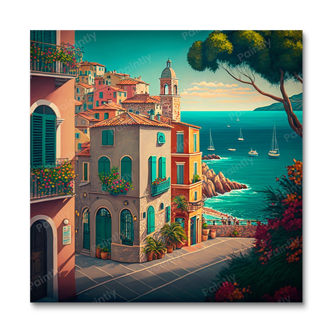 Europese stad (diamond painting)