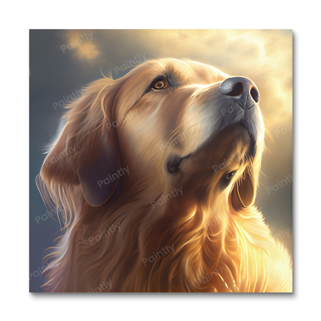 Golden Retriever Portret (Diamond Painting)
