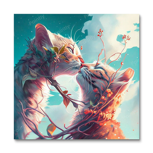 Kitten Kiss van Sage Patel (Diamond Painting)