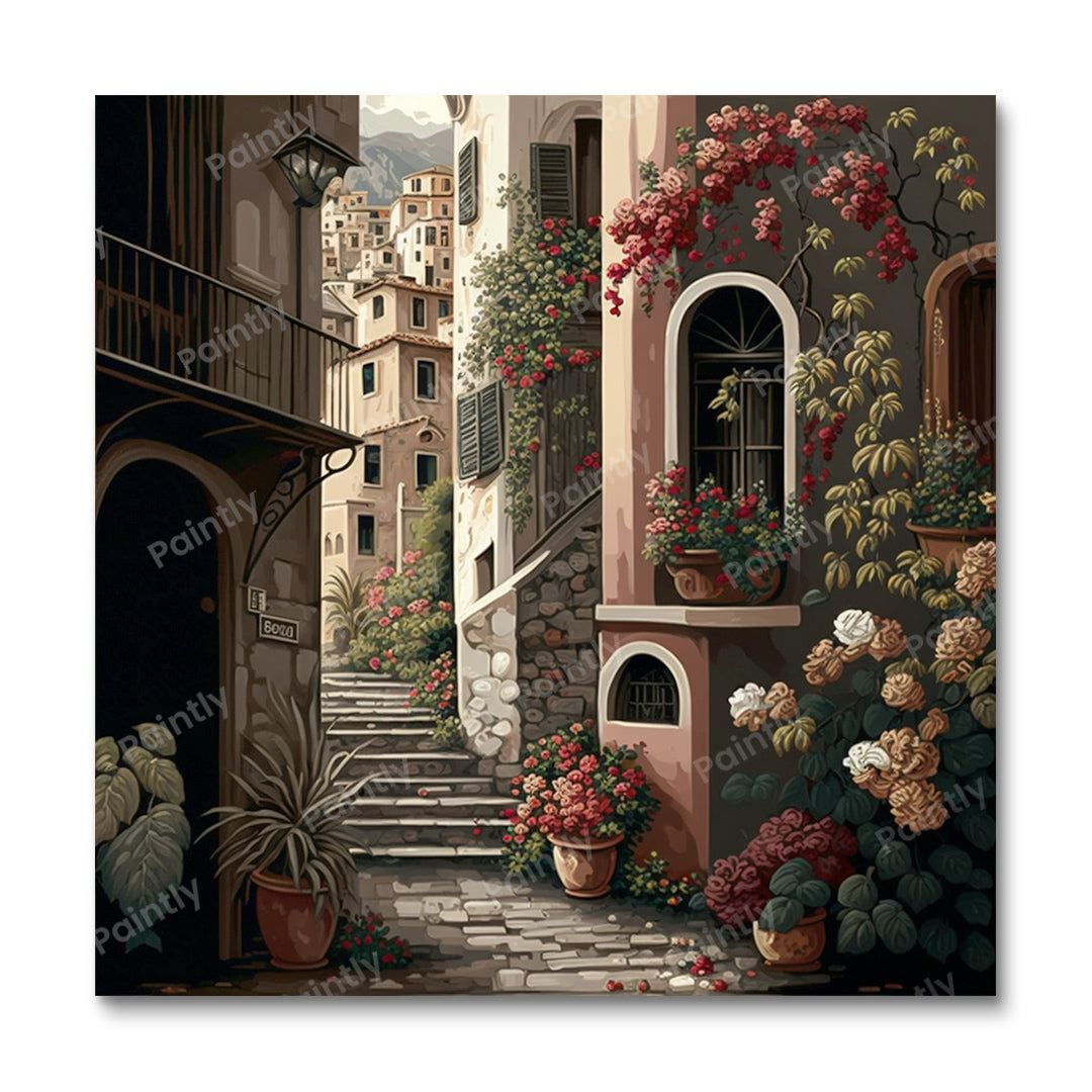Kleine Italiaanse stad (diamond painting)