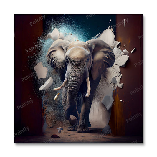 Doorbraak Olifant I (Diamond Painting)
