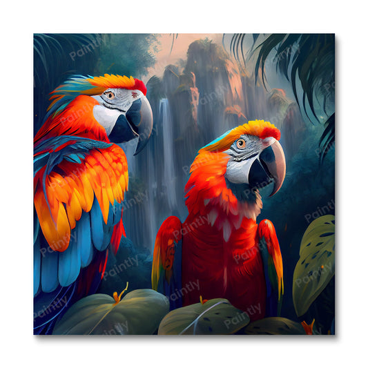 Ara Paradise I (diamond painting)