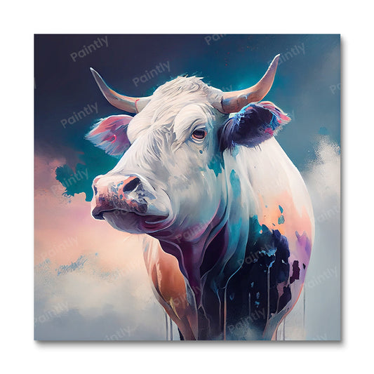 Koe portret (diamond painting)