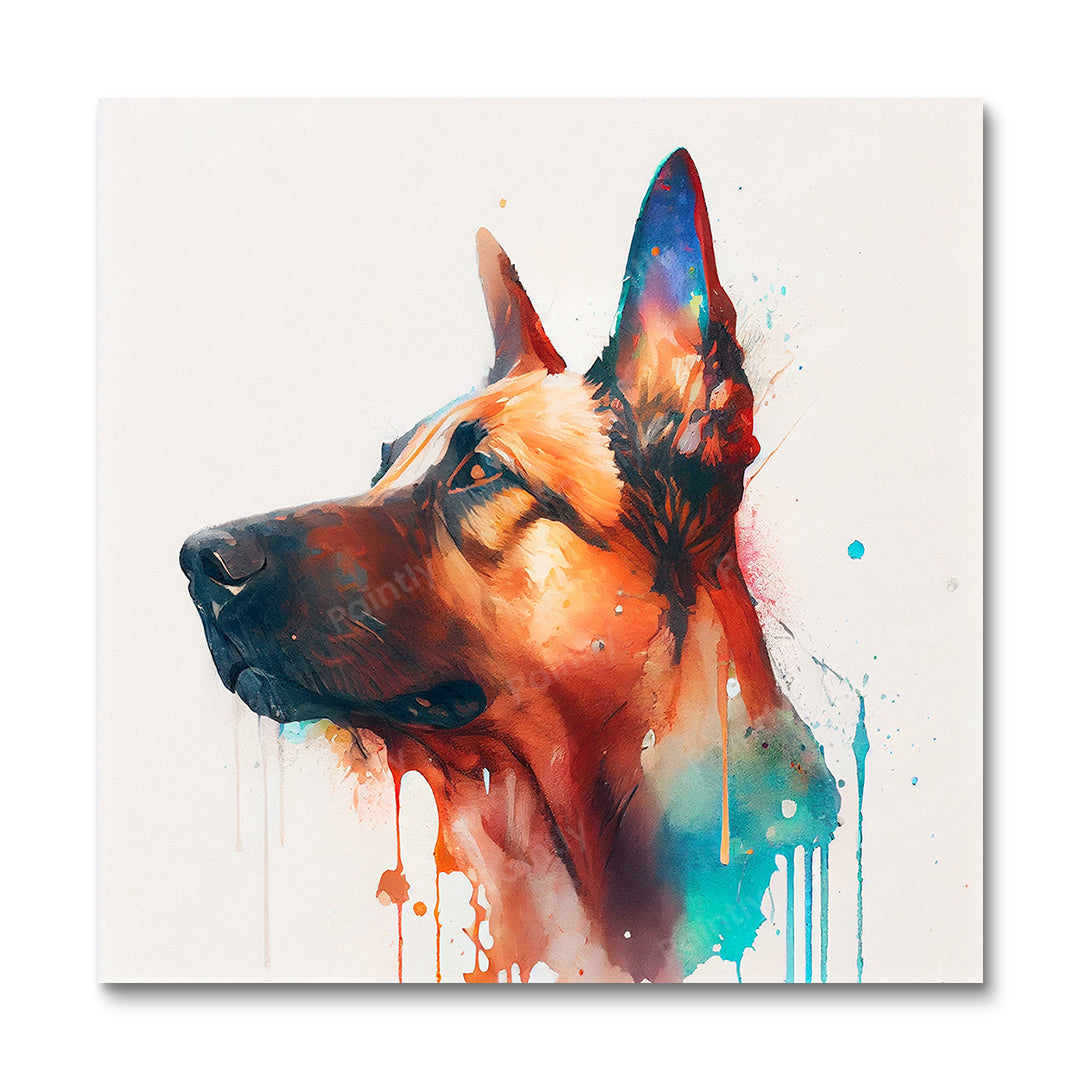 Paint Splash Dog II van Avery (diamond painting)