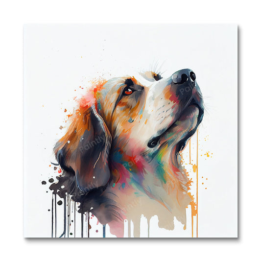 Paint Splash Dog IV van Avery (diamond painting)