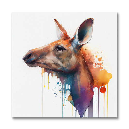 Paint Splash Kangaroo van Avery (Diamond Painting)