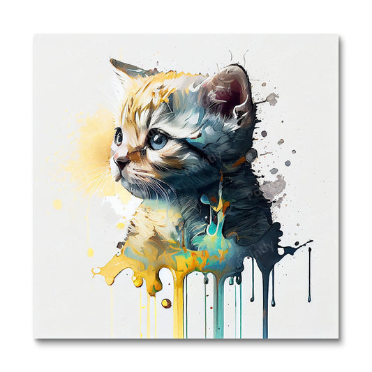 Paint Splash Kitten van Avery (diamond painting)