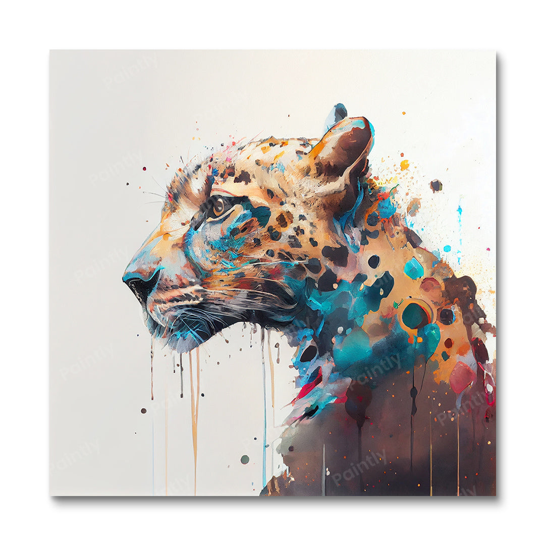 Paint Splash Cheetah van Avery (Diamond Painting)