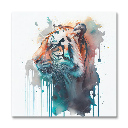 Verf Splash Tiger II van Avery (diamond painting)