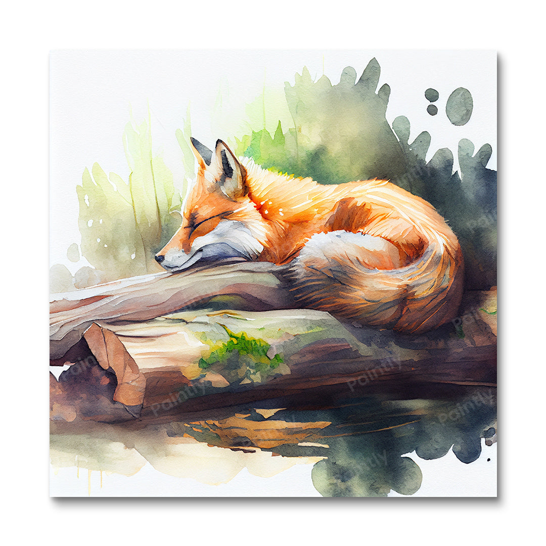Slapende vos I (diamond painting)