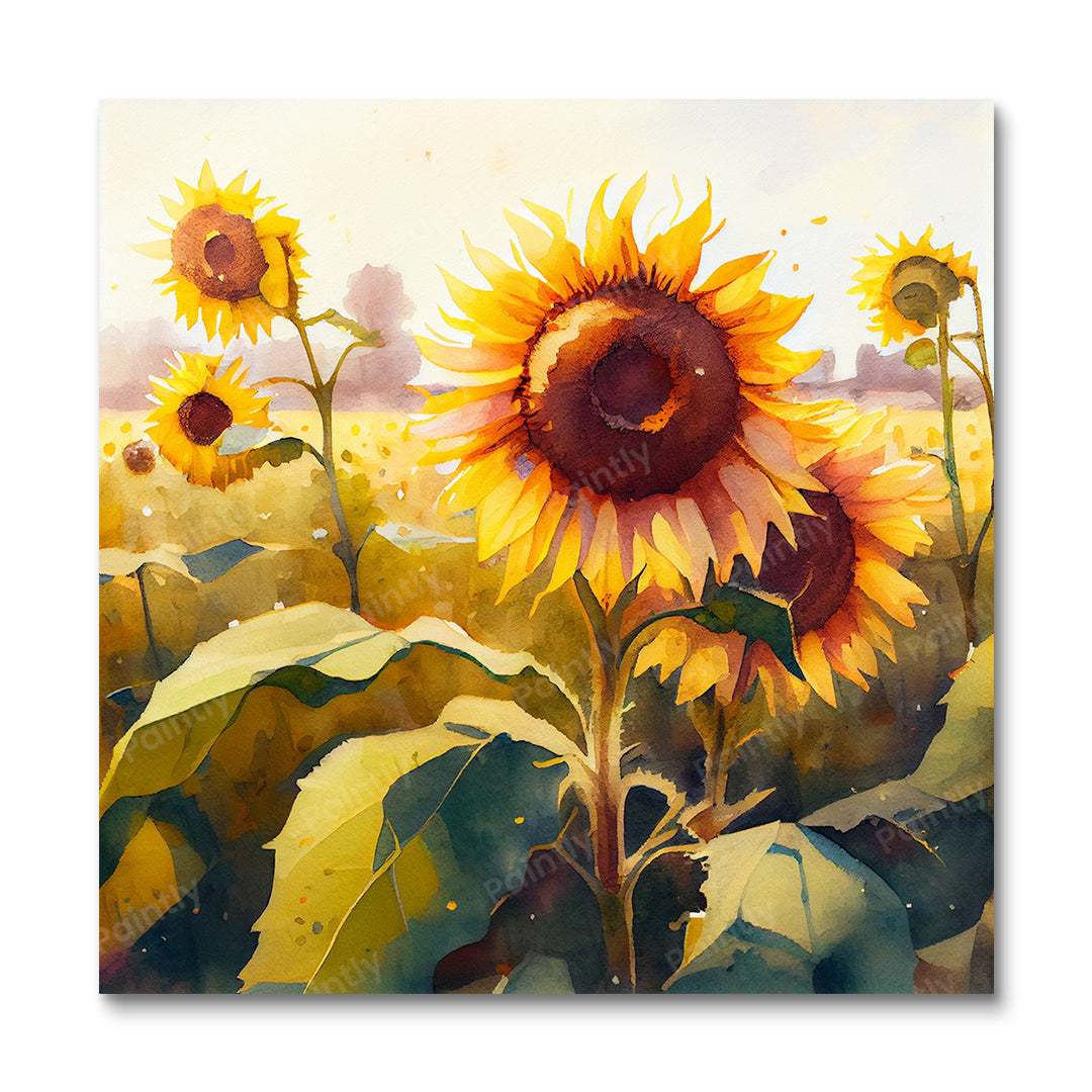Zonnebloemveld II (diamond painting)
