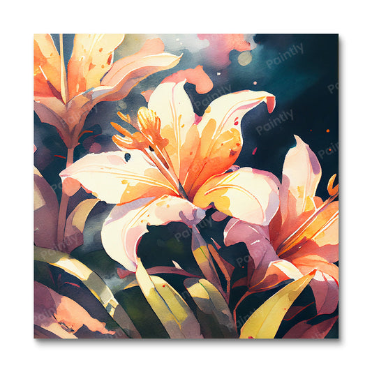 Witte orchideeën I (diamond painting)