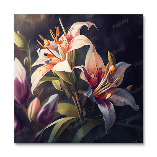 Witte orchideeën II (diamond painting)