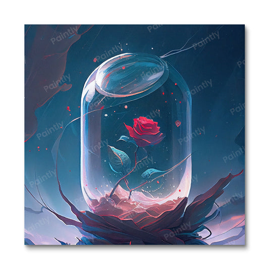 Geïsoleerde roos VI (diamond painting)
