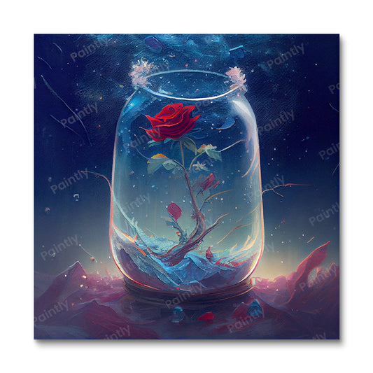 Geïsoleerde roos VII (diamond painting)
