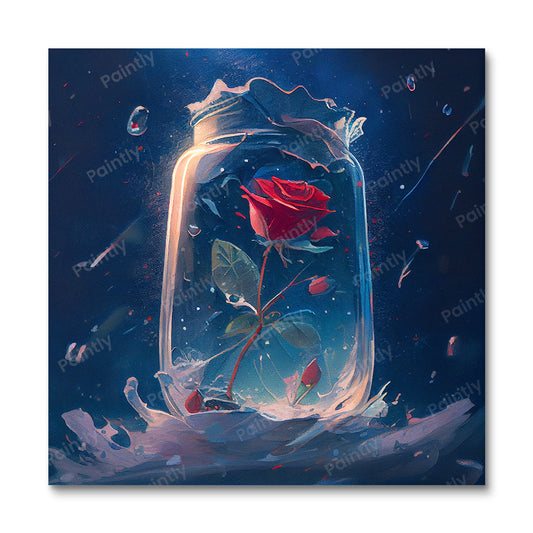 Geïsoleerde roos VIII (diamond painting)