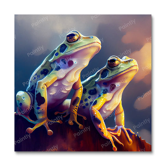 Kikkers I (diamond painting)