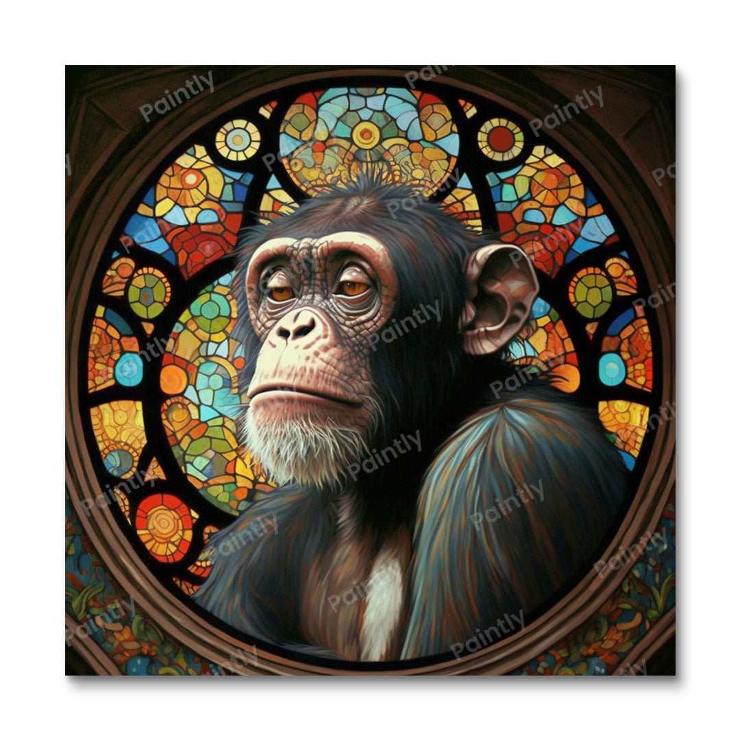 Heilige chimpansee (diamond painting)