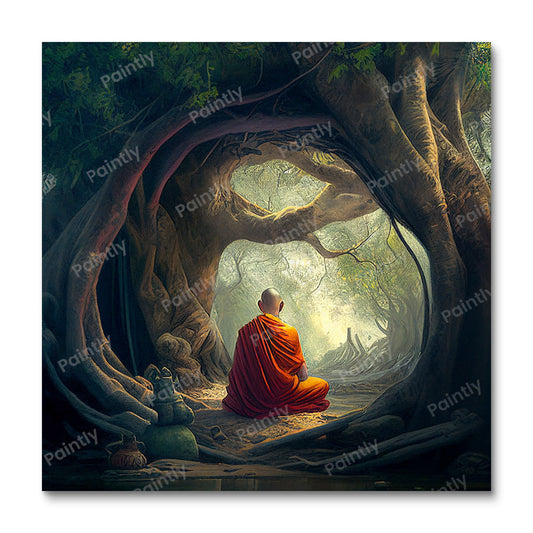 Onwrikbare Focus Monk IV (Diamond Painting)