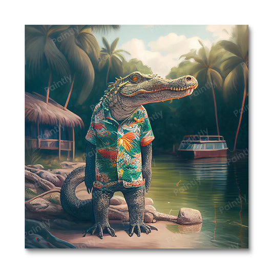 Lonely Party Croc III van Varys Inc (Diamond Painting)