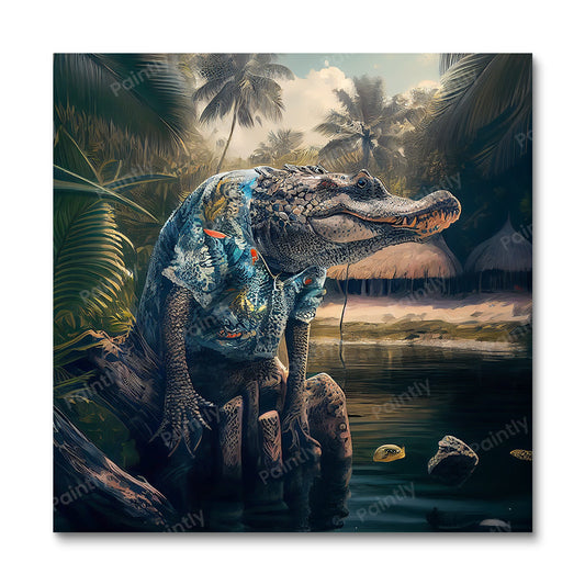 Lonely Party Croc I van Varys Inc (Diamond Painting)