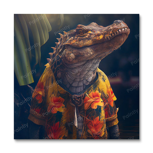 Lonely Party Croc II van Varys Inc (Diamond Painting)