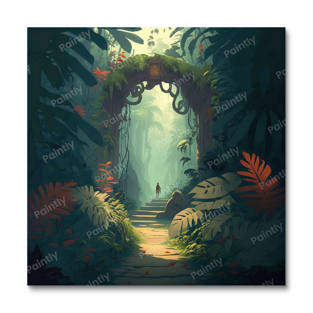 Schilderachtige jungle (diamond painting)