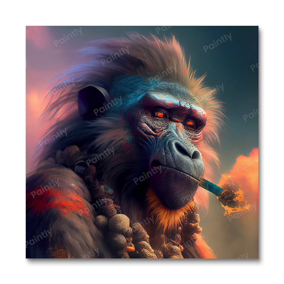 Dope Baboon I van Varys Inc (Diamond Painting)