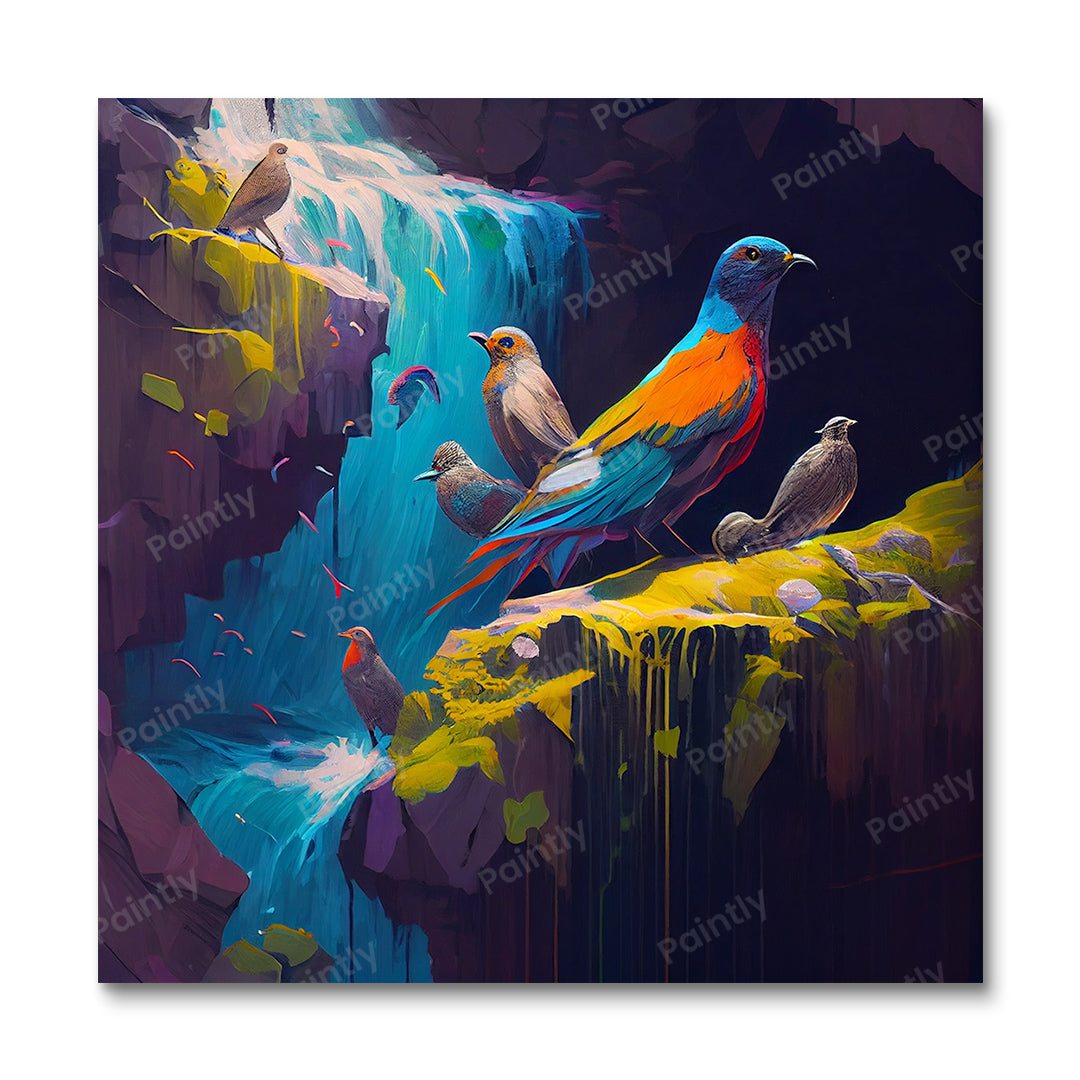 Vogels bij de val I (Diamond Painting)