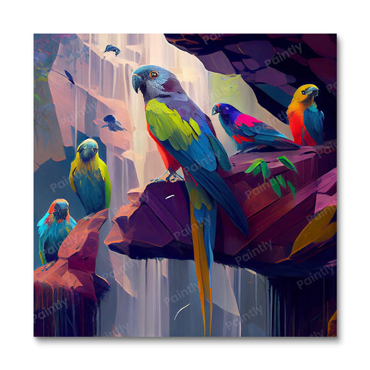 Vogels bij de val IV (diamond painting)
