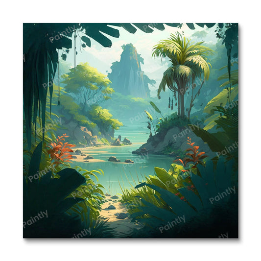 Uitgestrekte Jungle II (Diamond Painting)