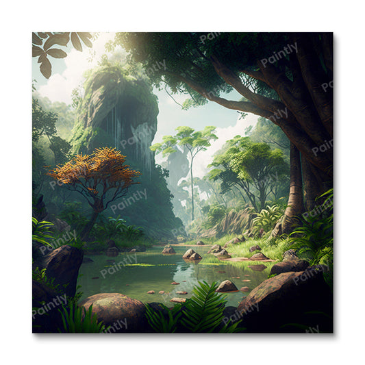 Uitgestrekte Jungle I (Diamond Painting)