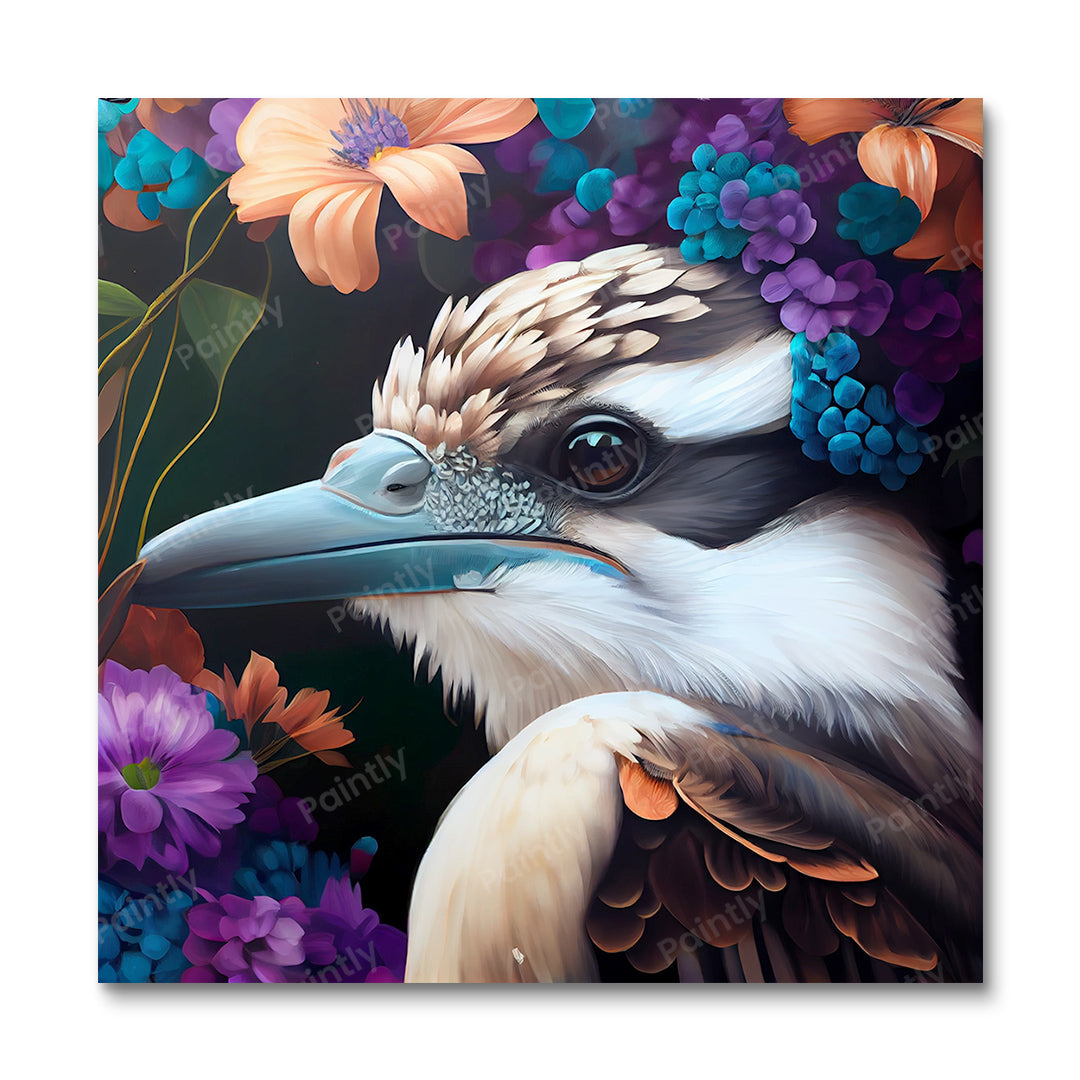 Bloemen Kookaburra I van Kian (Diamond Painting)