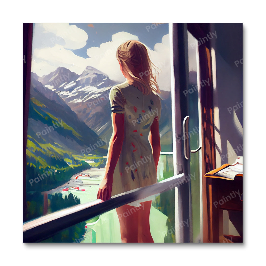 Uitzicht op de Alpen II (diamond painting)