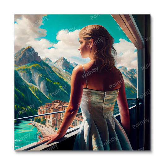 Uitzicht op de Alpen I (diamond painting)
