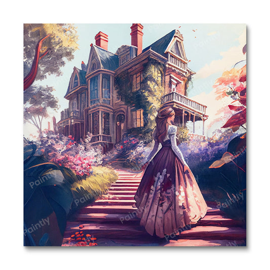 Victoriaanse hertogin II (diamond painting)