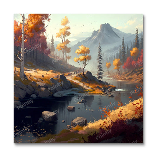 De Gouden Herfst (Diamond Painting)