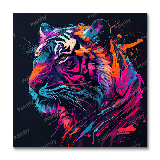 Neon Tijger (Diamond Painting)