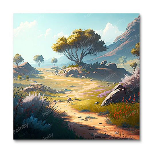 Open vlaktes (diamond painting)