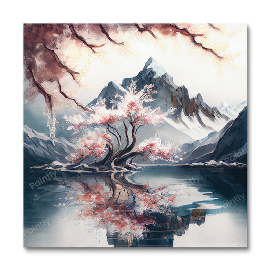 Bloesem aan het meer V (diamond painting)