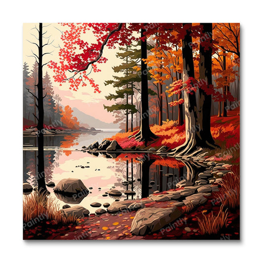 Fall Meadows (diamantschilderij)
