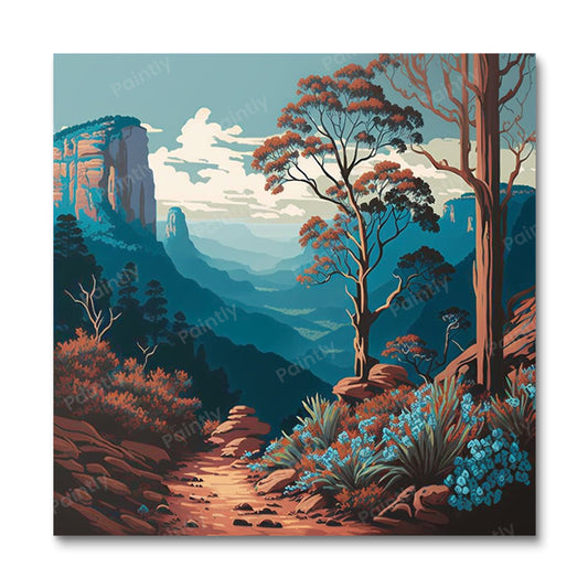 De Blauwe Bergen II (Diamond Painting)