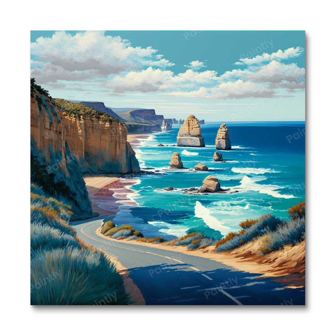 The Great Ocean Road Australië (Diamond Painting)