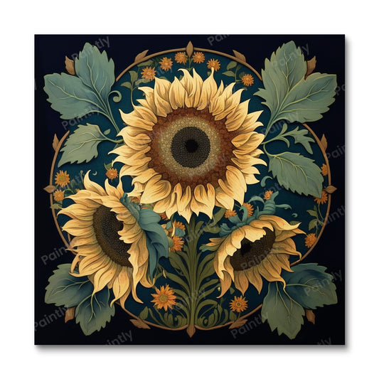 Zonnebloemen III (diamond painting)