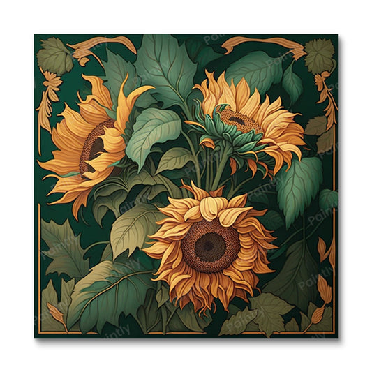 Zonnebloemen IV (diamond painting)