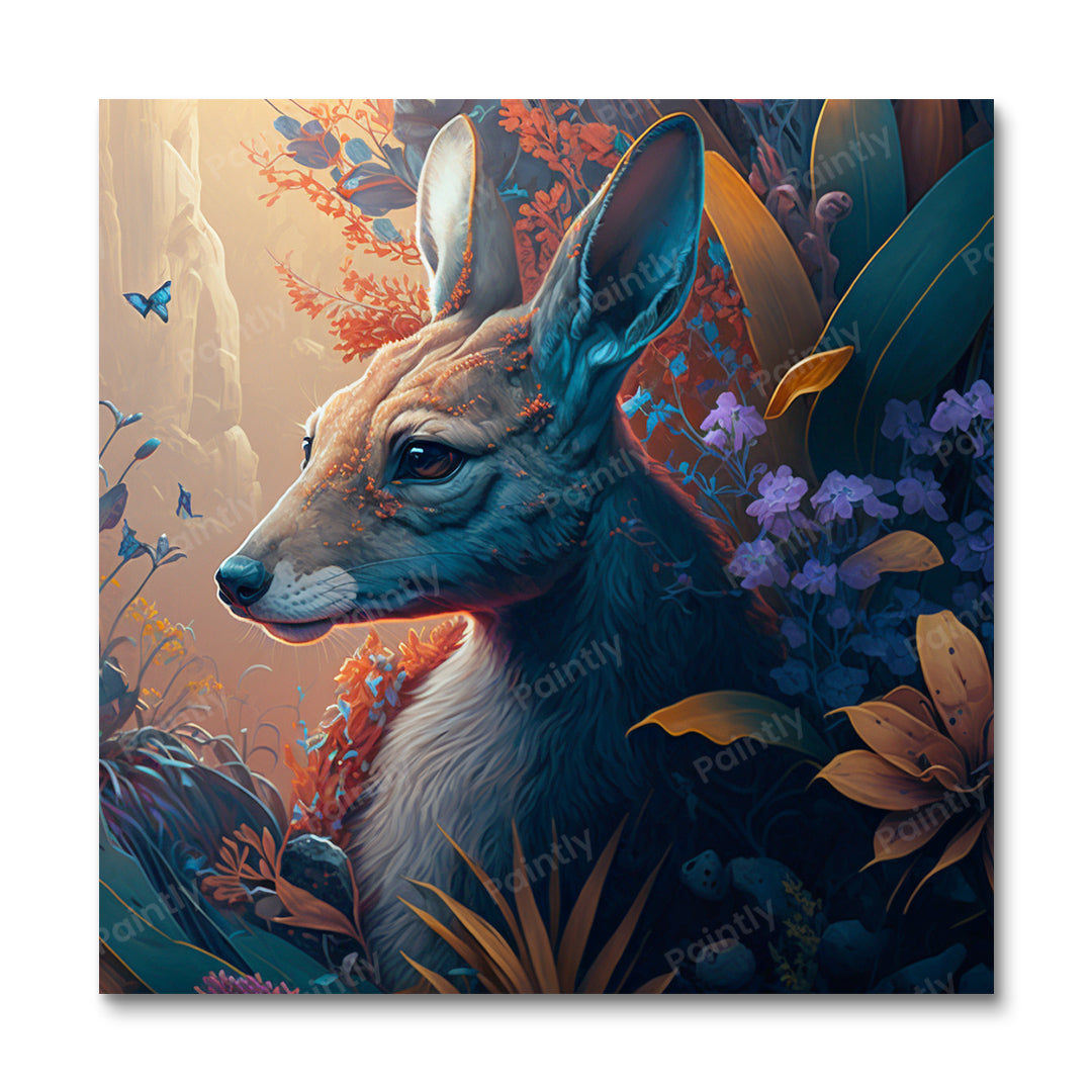 Majestueuze Kangoeroe (Diamond Painting)