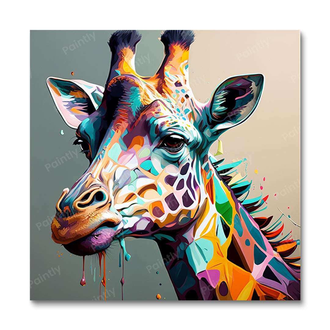 Abstracte giraf II (diamond painting)