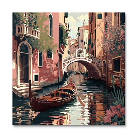 Canal II van Venetië (diamond painting)